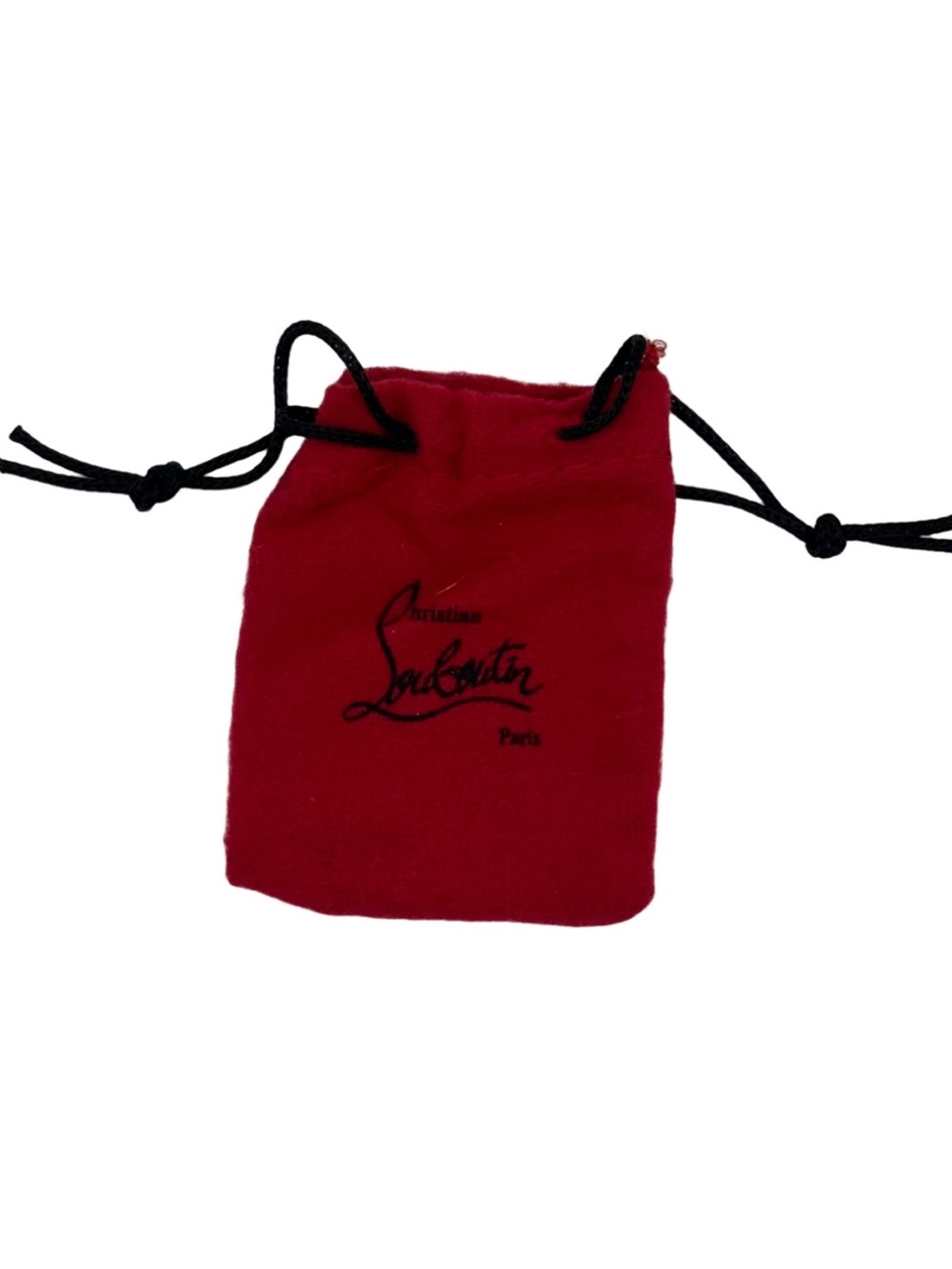 New - Christian Louboutin Red Flannel Dust Bag - 2.5" W x 2.5" H - Q…
